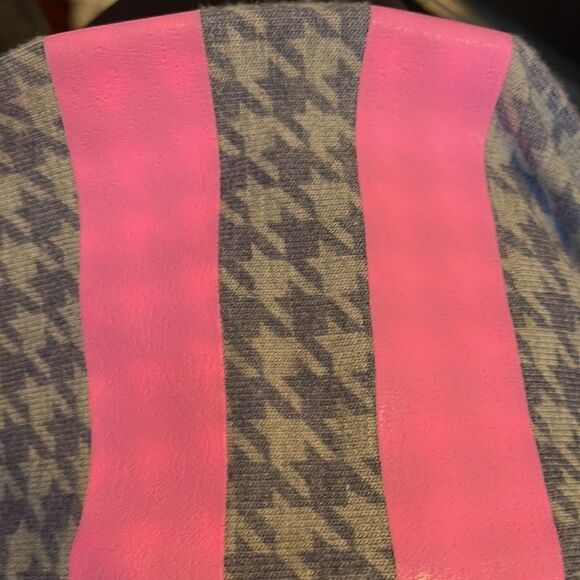 NWT SUNDRY Gray Blue Houndstooth Drawstring W/ Pink Ankle Stripes Sweatpants M - Picture 9 of 10